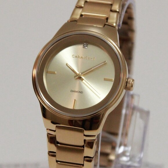 Caravelle Ladies Diamond Accent Watch By Bulova 30mm - Picture 7 of 13